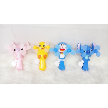 {M'SIA STOCK} Cartoon Hand Pressure Fan Manual Convenient/Windy Mini Hand Fan 便携式卡通手压风扇 Kipas Tangan